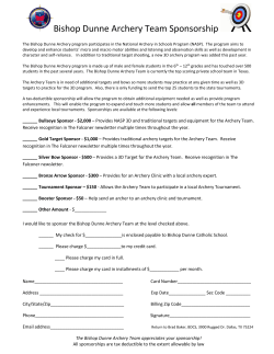 Archery Sponsorship Form