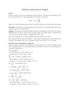 18.02SC Notes: Velocity, speed and arc length