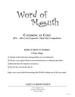 catering at cost
