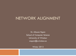 network alignment - School of Computer Science
