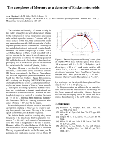 The exosphere of Mercury as a detector of Encke