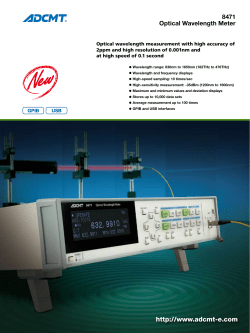 ADCMT 8471 Optical wavelength meter