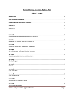 Chemical Hygiene Plan
