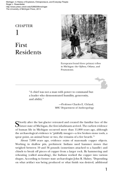 First residents - The University of Michigan Press