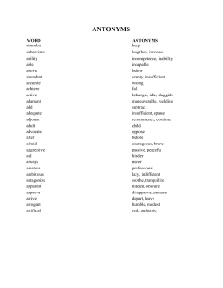 ANTONYMS