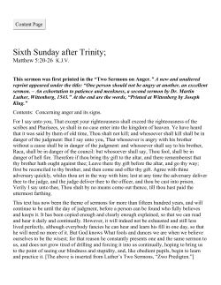 Matthew 5:20-26 - Sermons Content 1