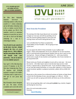 JUNE 2014 - Utah Valley University