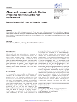 Chest wall reconstruction in Marfan syndrome following