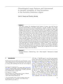 Climatological mean features and interannual to decadal