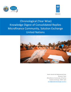 Chronological (Year Wise) Knowledge Digest of Consolidated