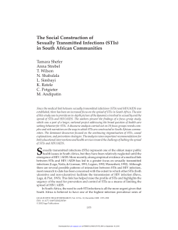 The Social Construction of Sexually Transmitted Infections (STIs) in