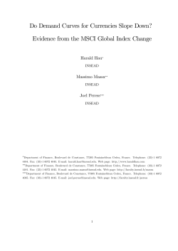 Do Demand Curves for Currencies Slope Down?