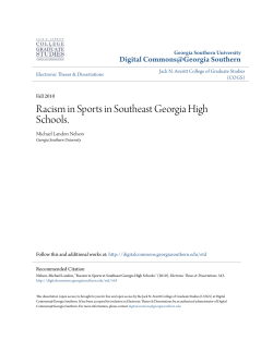 Racism in Sports in Southeast Georgia High Schools.