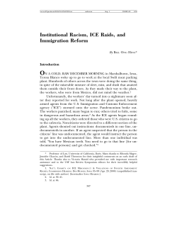 Institutional Racism, ICE Raids, and Immigration Reform