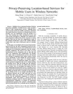 Privacy-Preserving Location-based Services for Mobile Users in