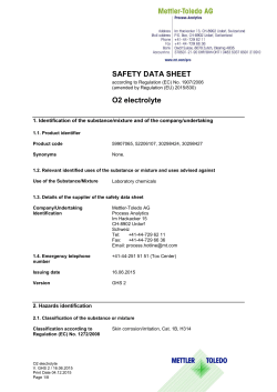 O2- Electrolyte - Mettler Toledo