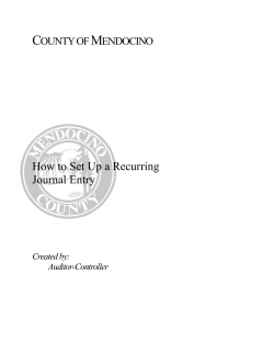 how to set up a recurring journal entry