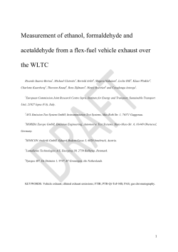 Measurement of ethanol, formaldehyde and acetaldehyde