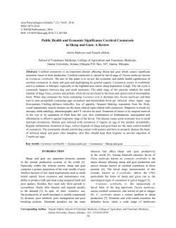 Public Health and Economic Significance Cerebral Coenurosis in
