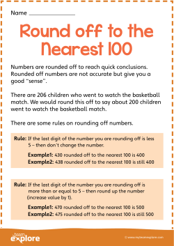 Round off to the Nearest 100