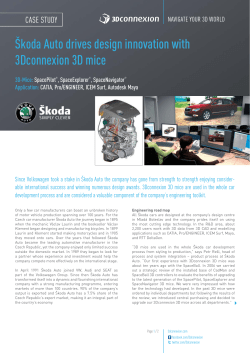 &Scaron;koda Auto drives design innovation with 3Dconnexion 3D mice