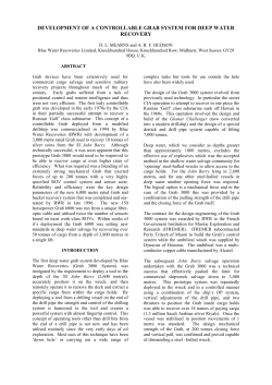 development of a controllable grab system for deep water recovery