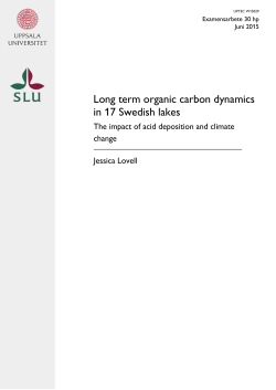 Long term organic carbon dynamics in 17 Swedish lakes
