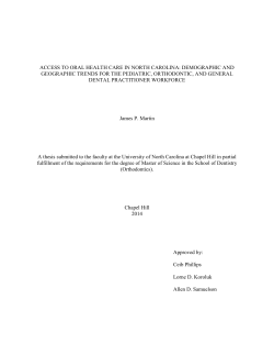 access to oral health care in north carolina