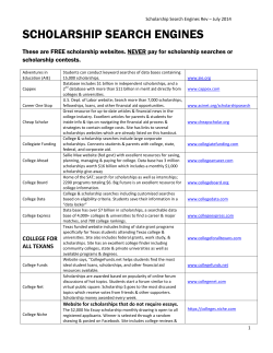 SCHOLARSHIP SEARCH ENGINES