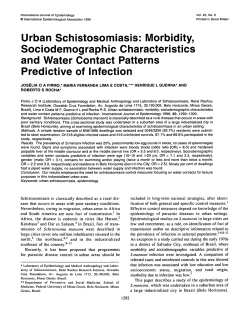 Urban Schistosomiasis: Morbidity