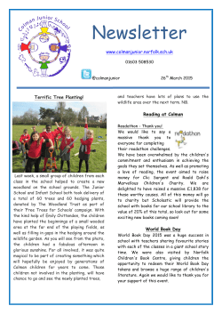 Newsletter March 2015 - Colman Junior School