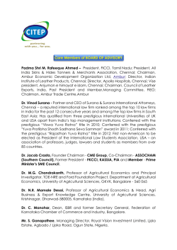 Core Members of BOARD OF ADVISORY Padma Shri M. Rafeeque