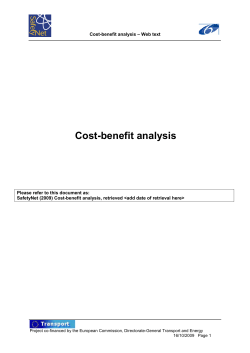 Cost-benefit analysis