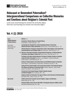 Holocaust or Benevolent Paternalism? Intergenerational