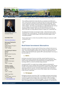 Real Estate Investment Alternatives