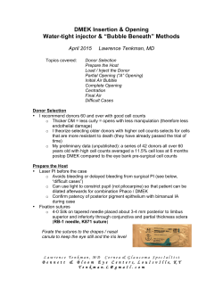 DMEK ASCRS 2015 Handout