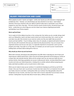 INJURY PREVENTION AND CARE