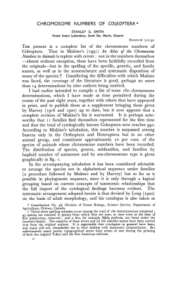 THE present is a complete list of the chromosome numbers