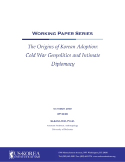 here: The Origins of Korean Adoption: Cold War