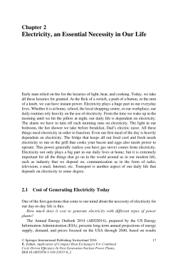 Electricity, an Essential Necessity in Our Life