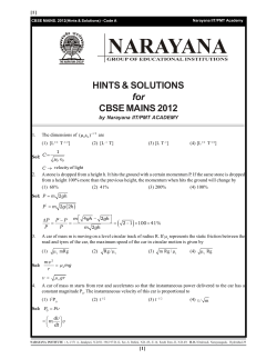 Solutions - Narayana Delhi