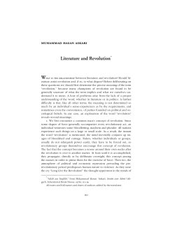 Literature and Revolution - the Annual of Urdu Studies