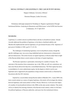 social contract and legitimacy - European Consortium for Political