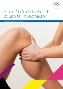 Athlete`s Guide to the role of Sports Physiotherapy
