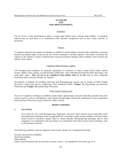 Standards for Soil Erosion and Sediment Control in New Jersey May