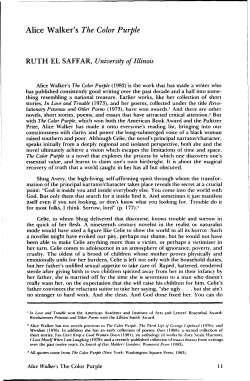 Alice Walker`s The Color Purple