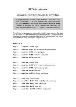 sample copymaster pages