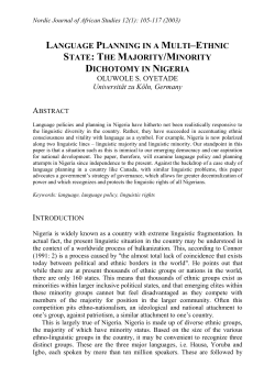 language planning in a multi&ndash;ethnic state: the majority/minority
