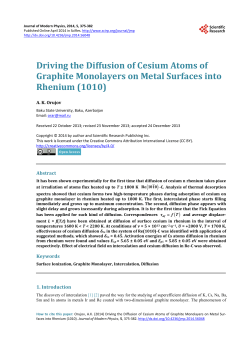 Driving the Diffusion of Cesium Atoms of Graphite Monolayers on
