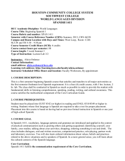 1411 SYLLABUS SUMMER I 2013-1